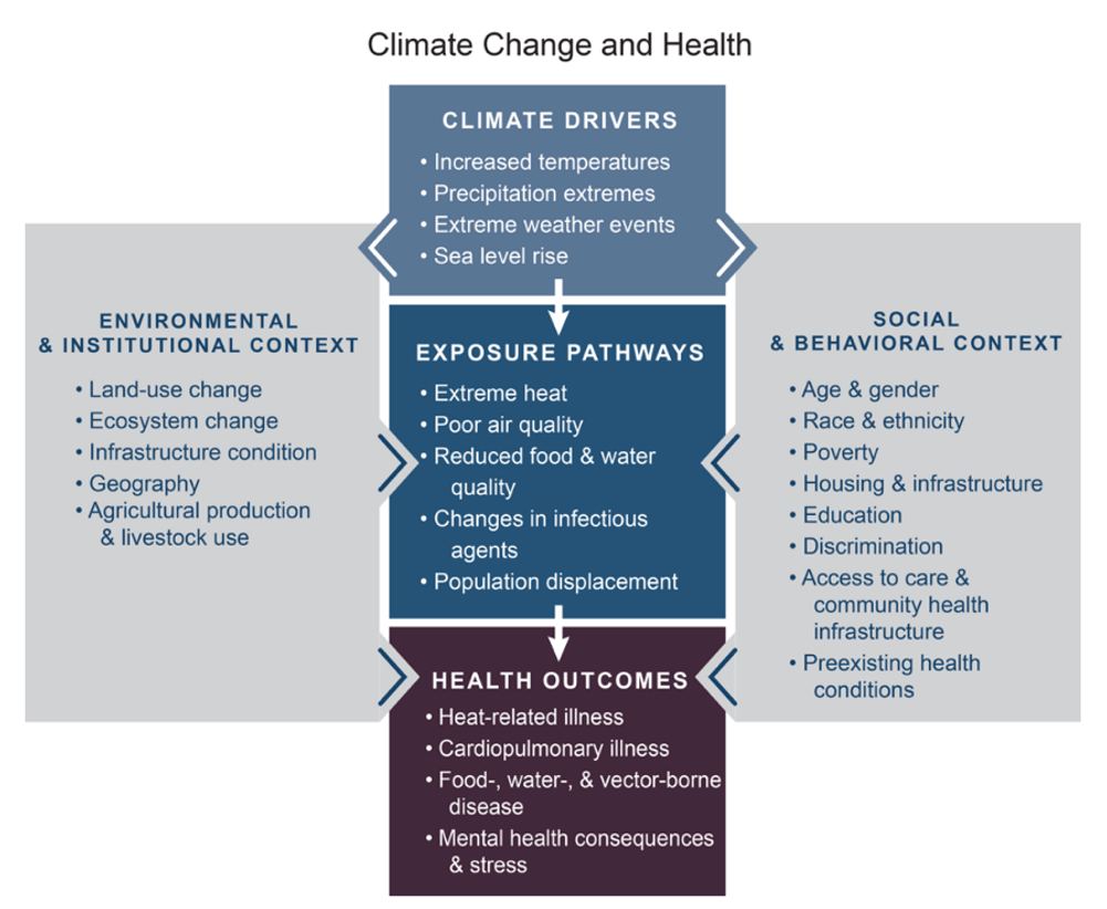Diagram on Climate Change and Health