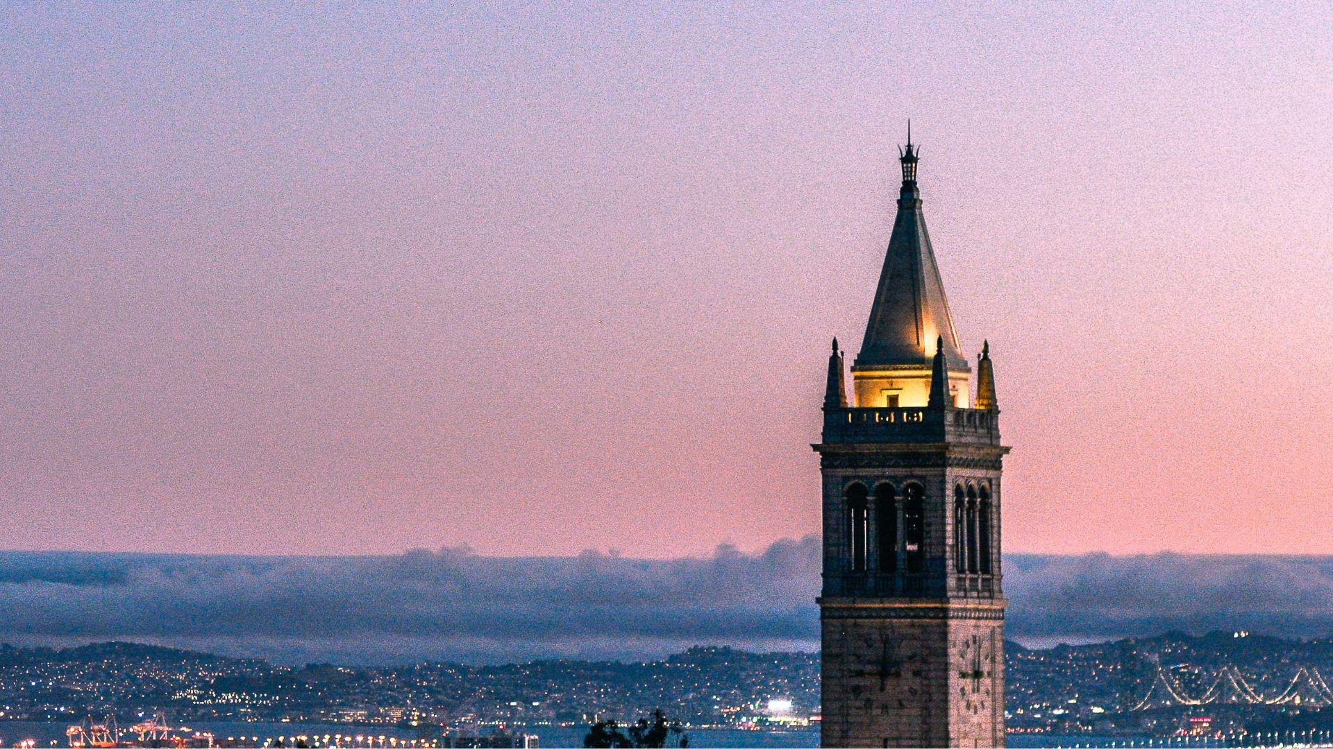 Berkeley Law campus during sunset